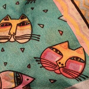 Silk Scarf With Cats